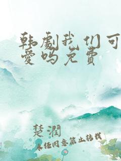 韩剧我们可以相爱吗免费