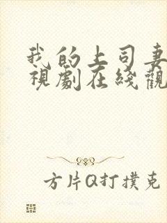 我的上司妻子电视剧在线观看