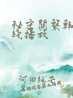 秘密关系韩剧在线播放