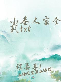 小巷人家全本下载txt