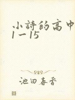 小诗的高中日记1一15