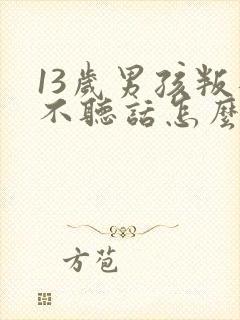 13岁男孩叛逆不听话怎么办