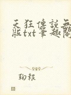 天狂传说无删减版txt笔趣阁