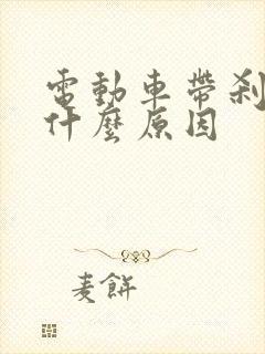 电动车带刹车是什么原因