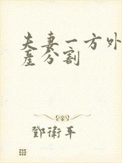 夫妻一方外遇财产分割