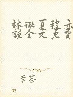 林微夏程亦风小说全文免费
