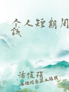 个人短期周转借钱