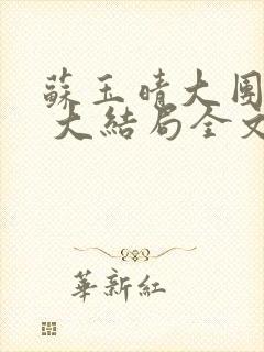 苏玉晴大团圆6 大结局全文