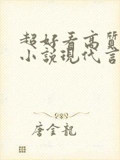 超好看高质量的小说现代言情