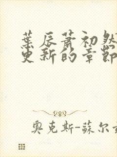 叶辰萧初然刚刚更新的章节