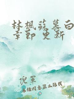 林枫苏慕白最新章节 更新