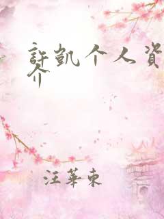 许凯个人资料简介