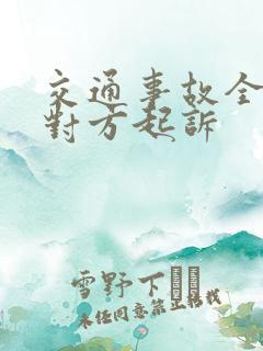 交通事故全责被对方起诉