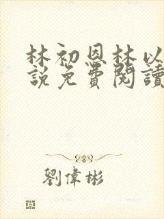 林初恩林以辰小说免费阅读最新章节