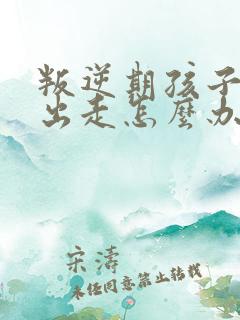 叛逆期孩子离家出走怎么办