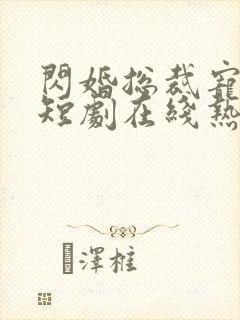 闪婚总裁宠上天短剧在线热播