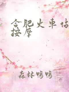 合肥火车站附近按摩