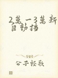 2万一3万新车自动挡