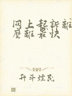 网上起诉离婚怎么离最快