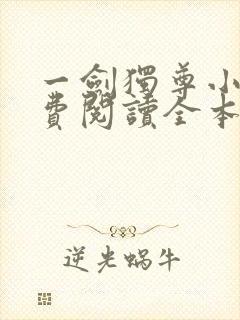 一剑独尊小说免费阅读全本