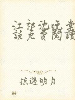 江祁沈晚棠的小说免费阅读