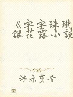 《字字珠玑》金银花露小说