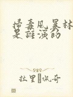 扫毒风暴林强峰是谁演的