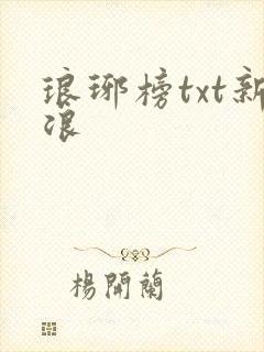 琅琊榜txt新浪