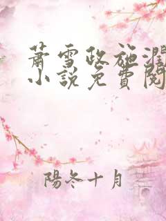 萧雪政施润润的小说免费阅读全文
