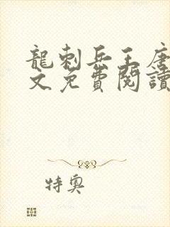 龙刺兵王唐峰全文免费阅读