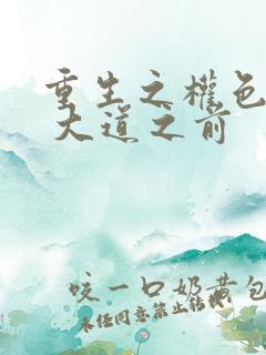 重生之权色巅峰 大道之前