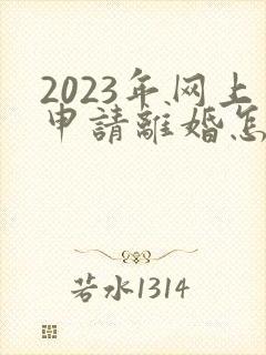 2023年网上申请离婚怎么申请
