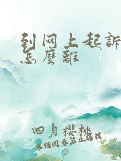 到网上起诉离婚怎么离