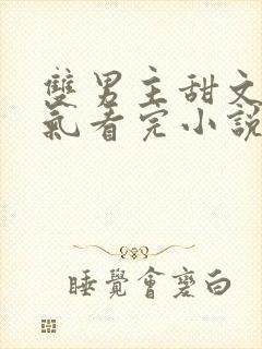 双男主甜文一口气看完小说