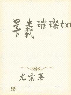 星光璀璨txt下载