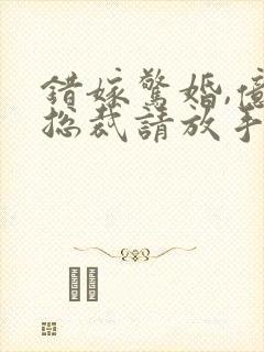 错嫁惊婚,亿万总裁请放手