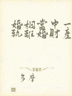 婚姻当中一方出轨离婚财产如何分配