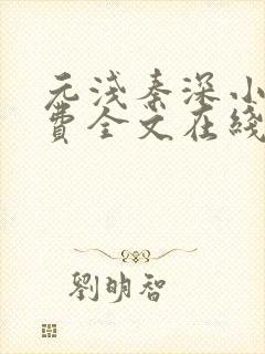 元浅秦深小说免费全文在线