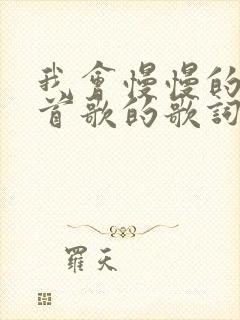 我会慢慢的是哪首歌的歌词