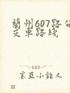 兰州607路公交车路线