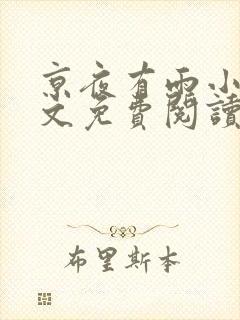 京夜有雨小说全文免费阅读无弹窗