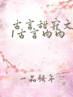 古言甜宠文1v1古言肉肉