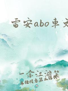 雷安abo车文