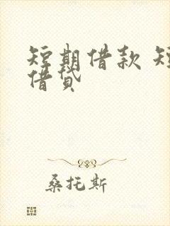 短期借款 短期借贷