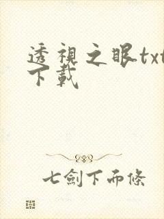 透视之眼txt下载