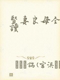 贤妻良母全文阅读