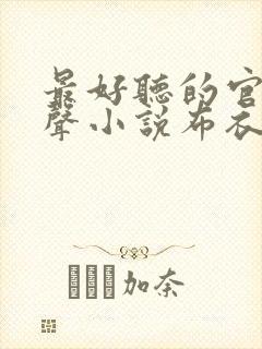 最好听的官场有声小说布衣