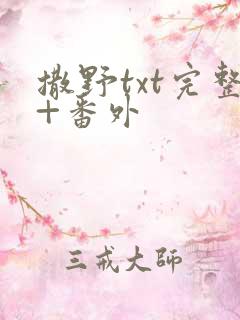 撒野txt完整+番外