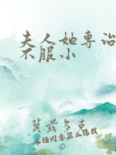 夫人她专治各种不服小