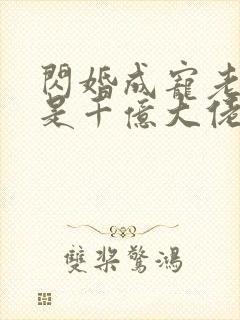 闪婚成宠老公竟是千亿大佬完整版